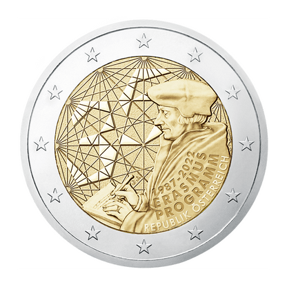 2 euro Austria 35 lat programu Erasmus 2022