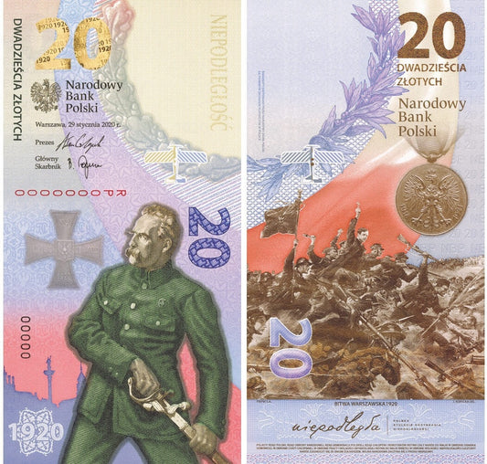 20 zł banknot - Bitwa Warszawska 1920