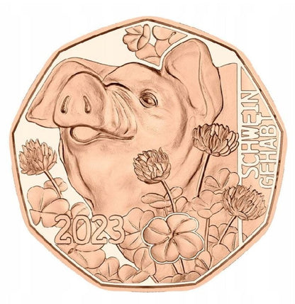 5 euro Austria Noworoczna świnka 2023