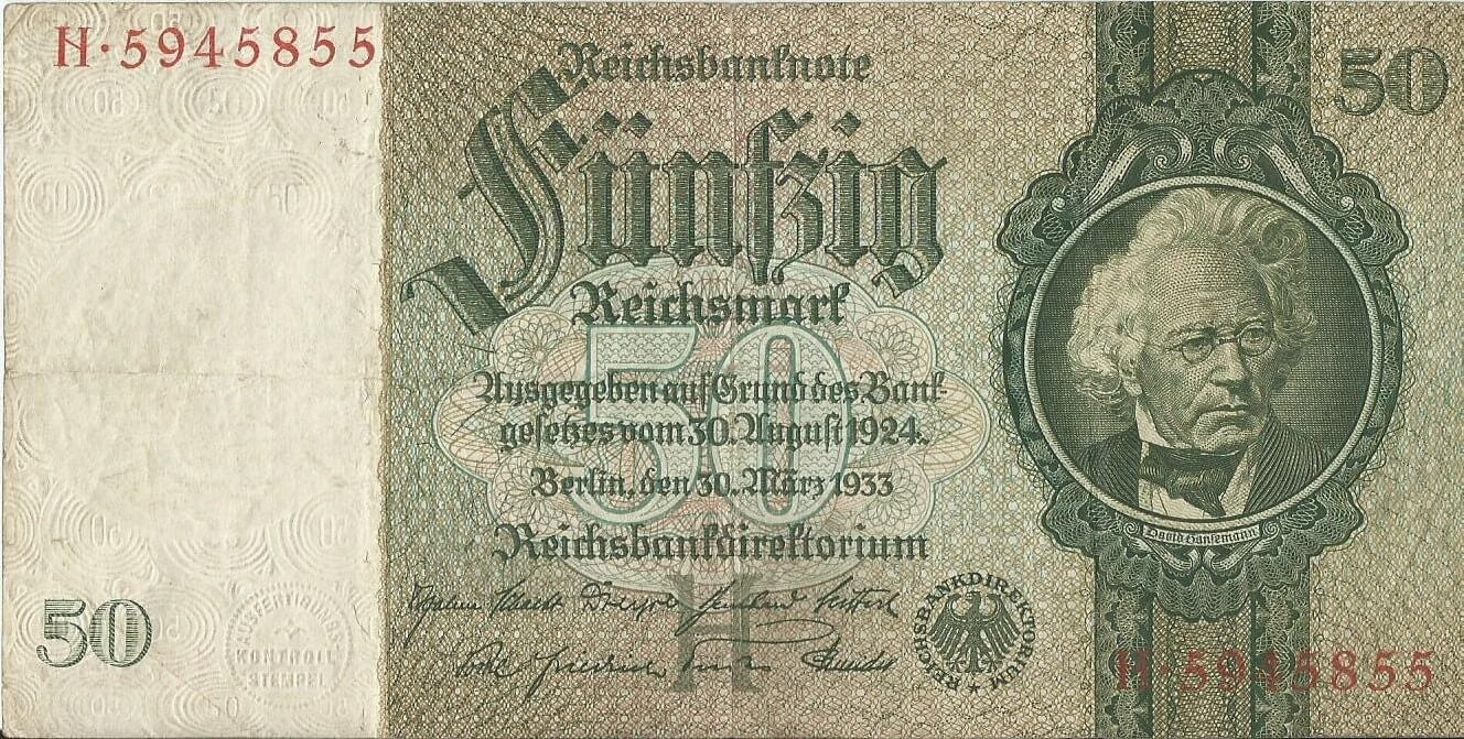 50 marek 1933, H 5945855, stan 3-