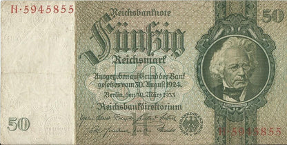 50 marek 1933, H 5945855, stan 3-