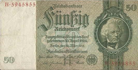 50 marek 1933, H 5945855, stan 3-