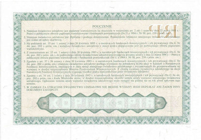 Powszechne świadectwo udziałowe, AF0505298